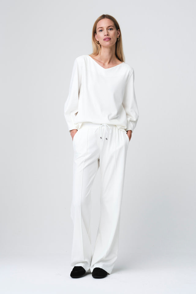 Elvio pants soft Punto Milano jersay | Panna