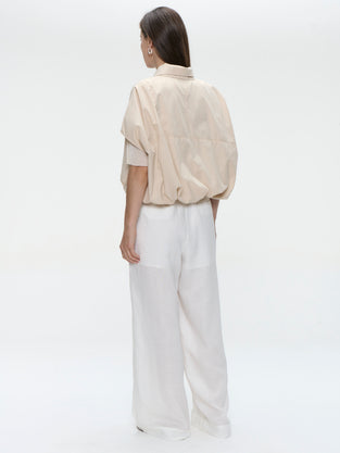 Hamako linnen mix pants | Off White