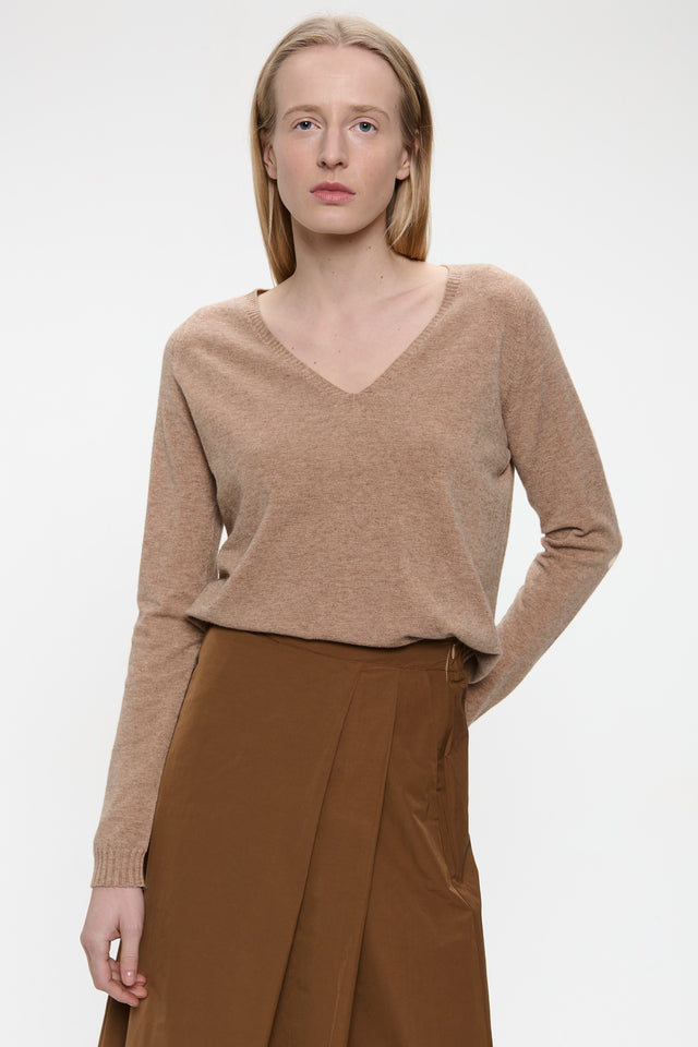 Pullover seamless viscose NB186 | Beige