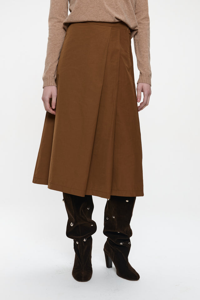 Alissa taffeta skirt | Camel