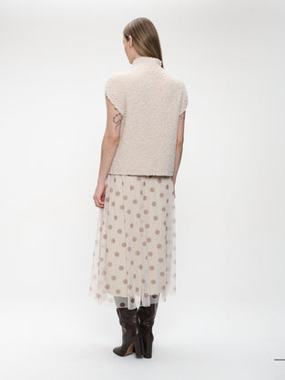 Coarse Boucle vest | Off White