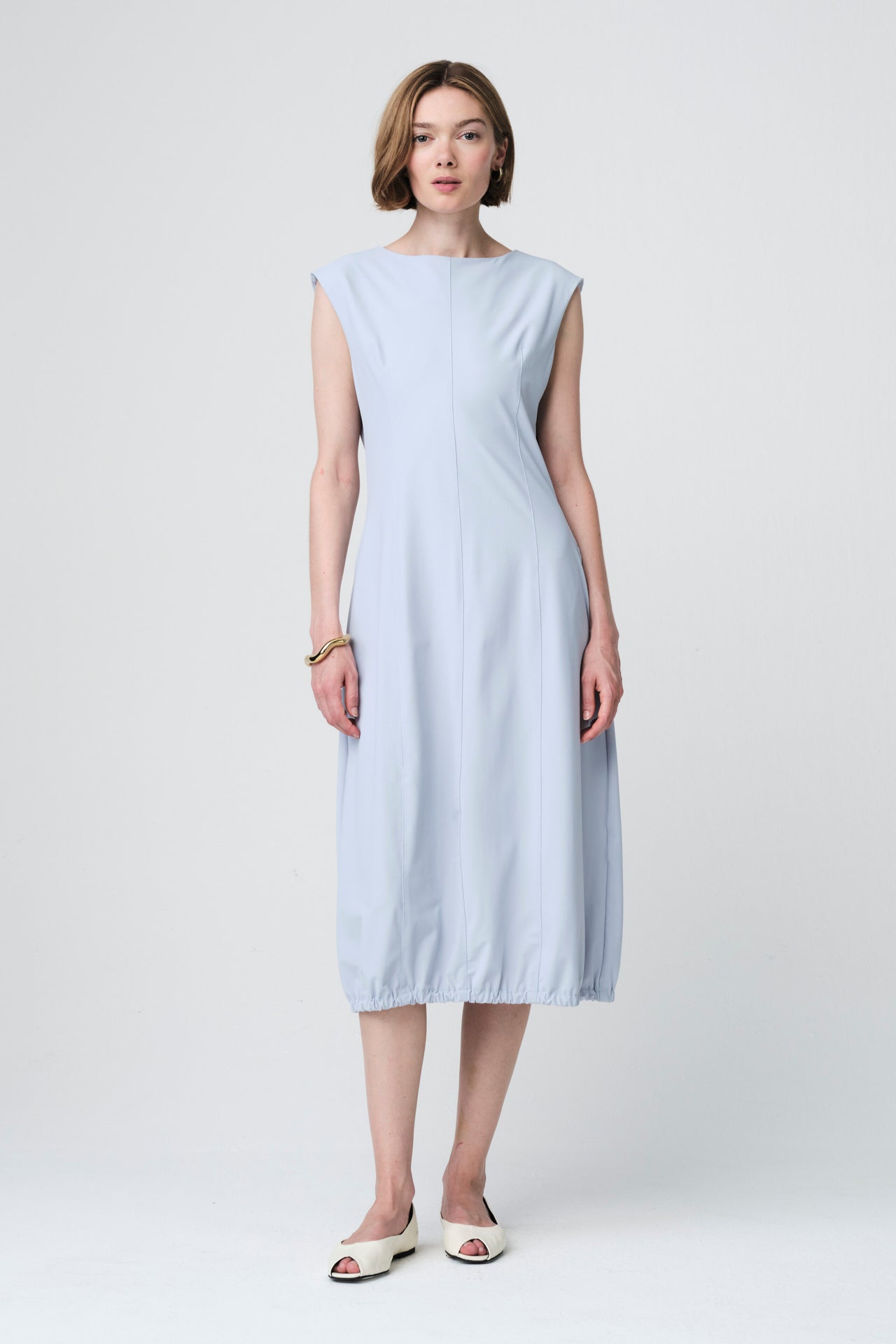 Ricarda structure tech jersay dress | Light Blue