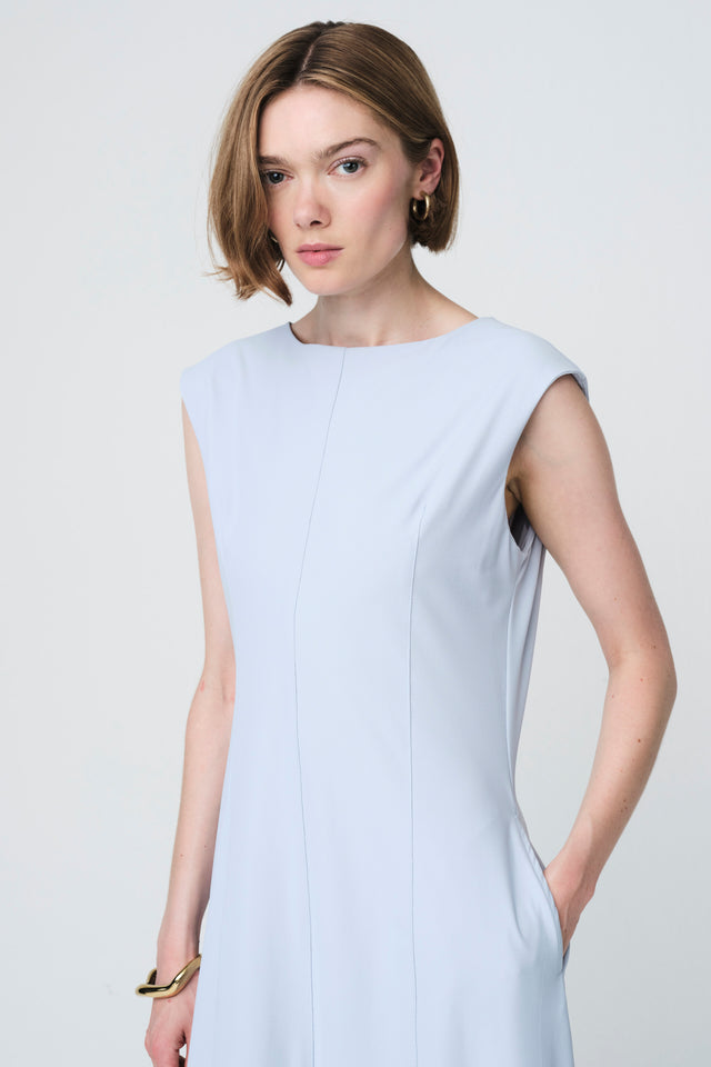 Ricarda structure tech jersay dress | Light Blue