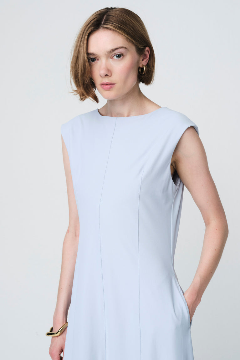 Ricarda structure tech jersay dress | Light Blue