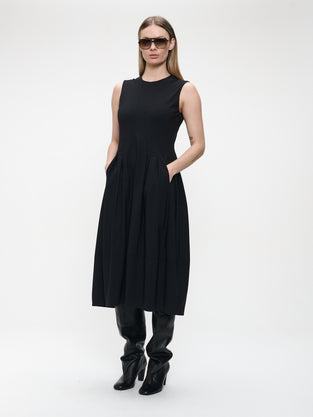 Heide dress technical jersey | Black