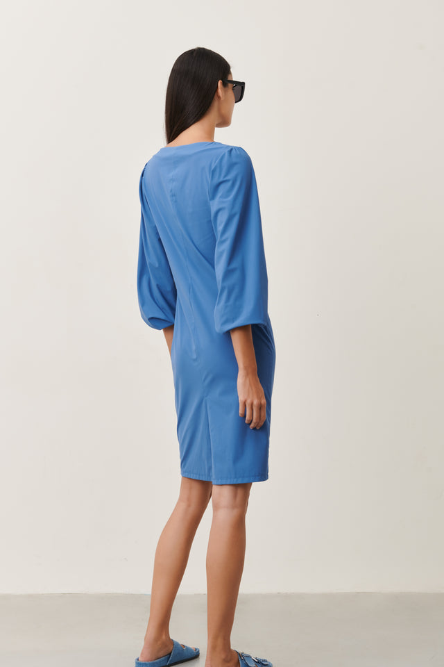 Silke Dress Technical Jersey | Mid Blue