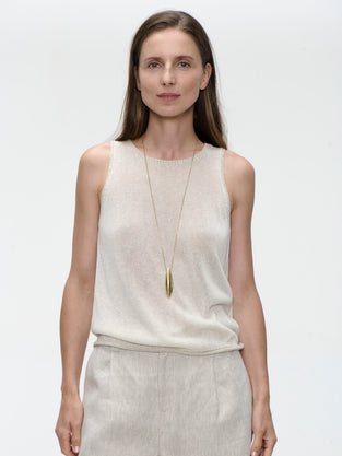 Light viscose top 2000 | Ecru