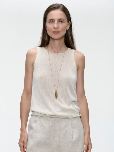 Light viscose top 2000 | Ecru