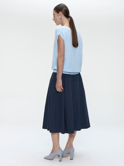 Rini poplin skirt | Dark Blue