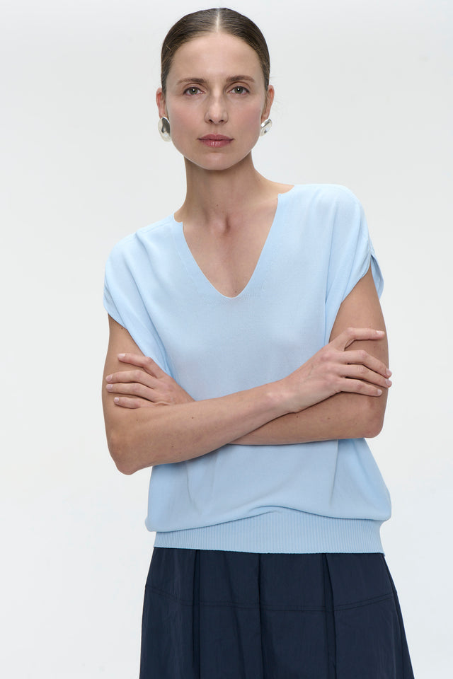 Viscose seamless Top 3023 | Celeste