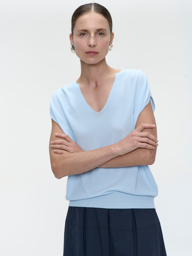 Viscose seamless Top 3023 | Celeste