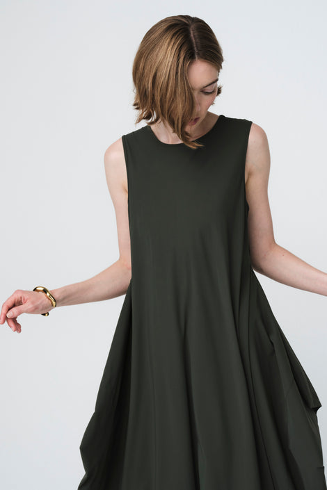 Isabel dress WS technical jersey | Army