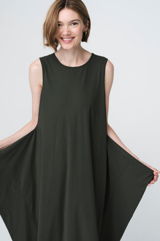 Isabel dress WS technical jersey | Army