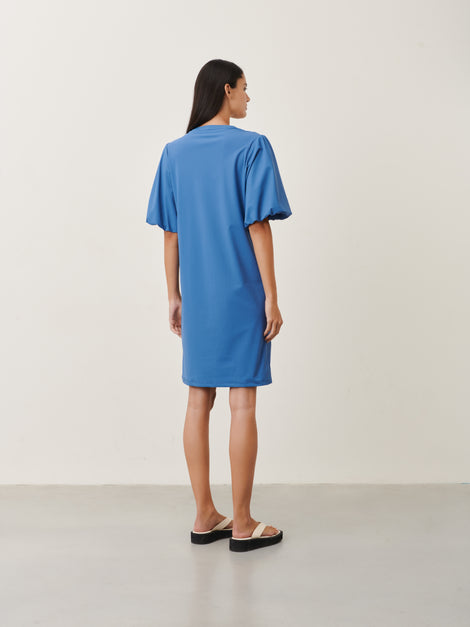 Ava Dress Technical Jersey | Mid Blue