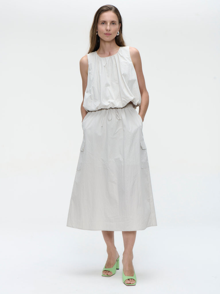 Oki cotton skirt | Light Grey