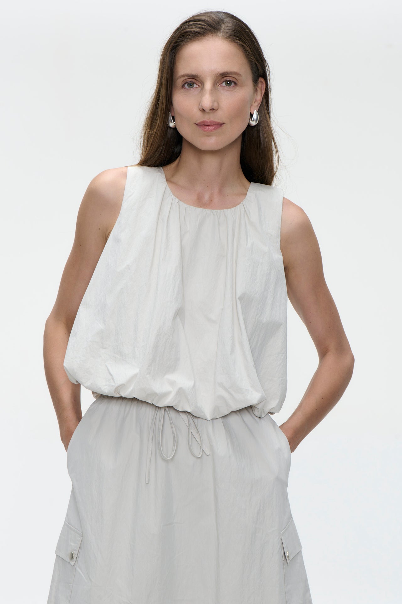 Nori cotton top | Light Grey