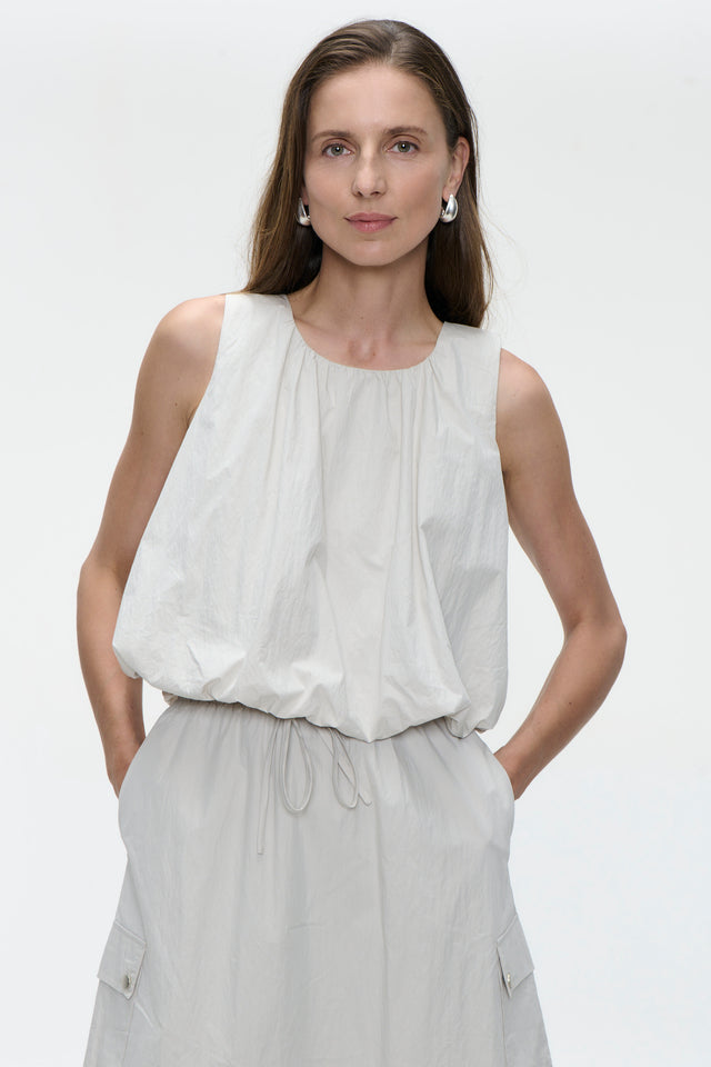 Nori cotton top | Light Grey