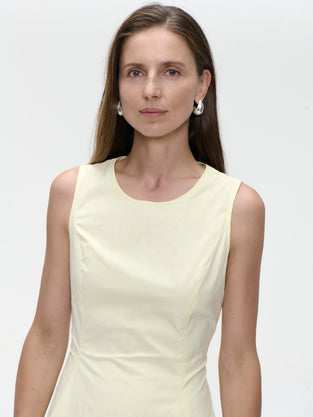 Satomi tafeta dress | Yellow