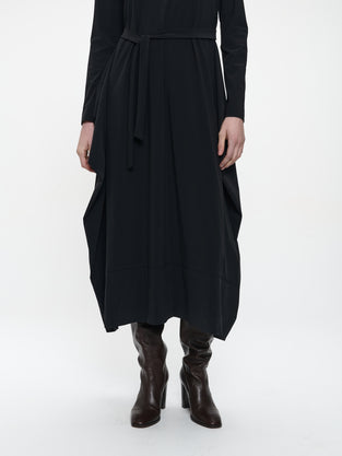 Isabel dress LS technical jersey | Black