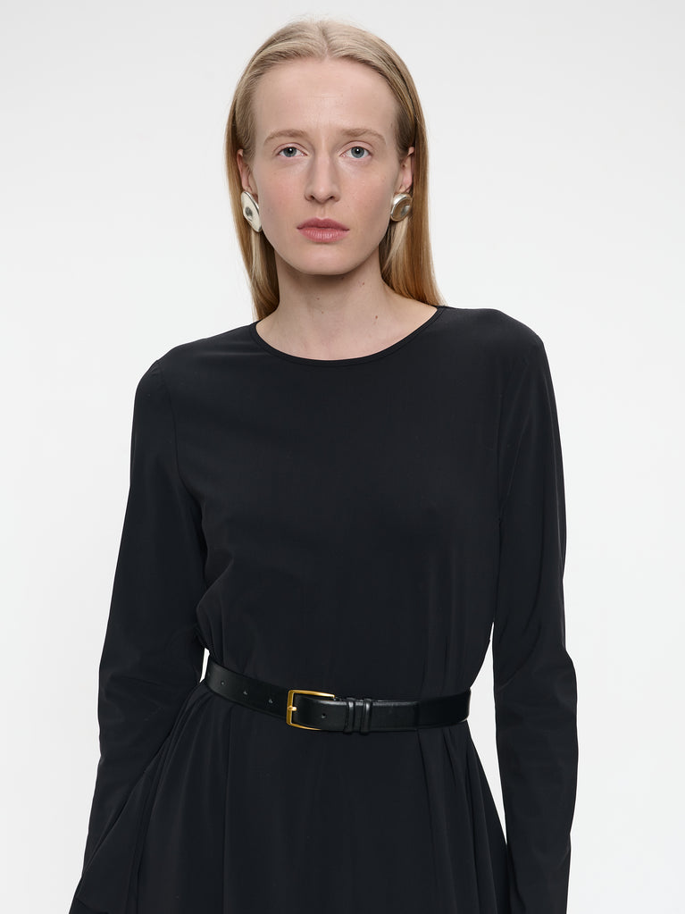 Isabel dress LS technical jersey | Black