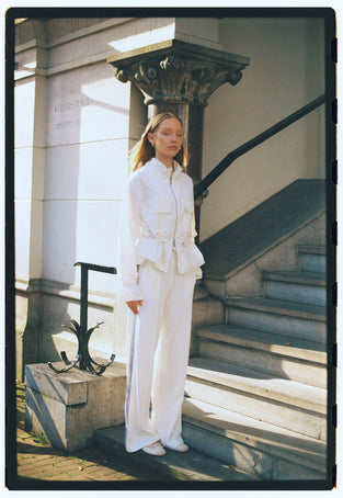 Lucifero pants soft Punto Milano jersey | Panna