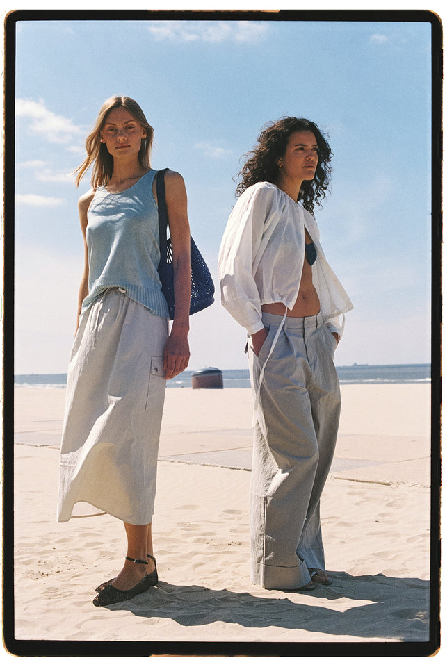 Valentino cotton dyed top | Pastel Blue