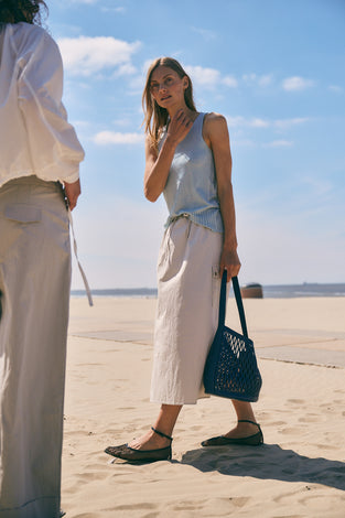 Valentino cotton dyed top | Pastel Blue