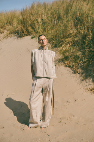 Rin linnen vest | Beige