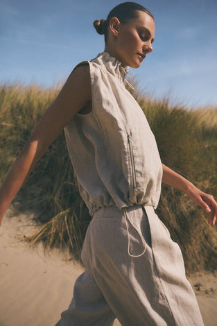 Rin linnen vest | Beige