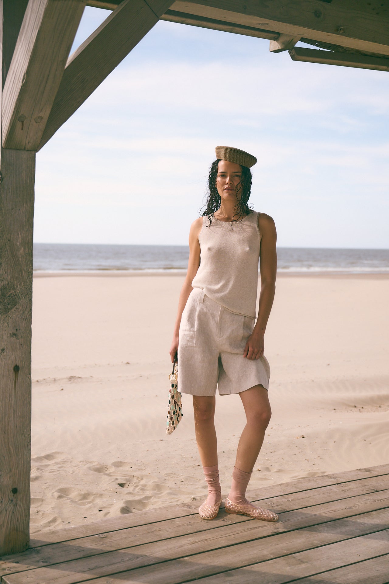 Nariko linnen pants | Beige