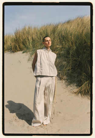 Rin linnen vest | Beige