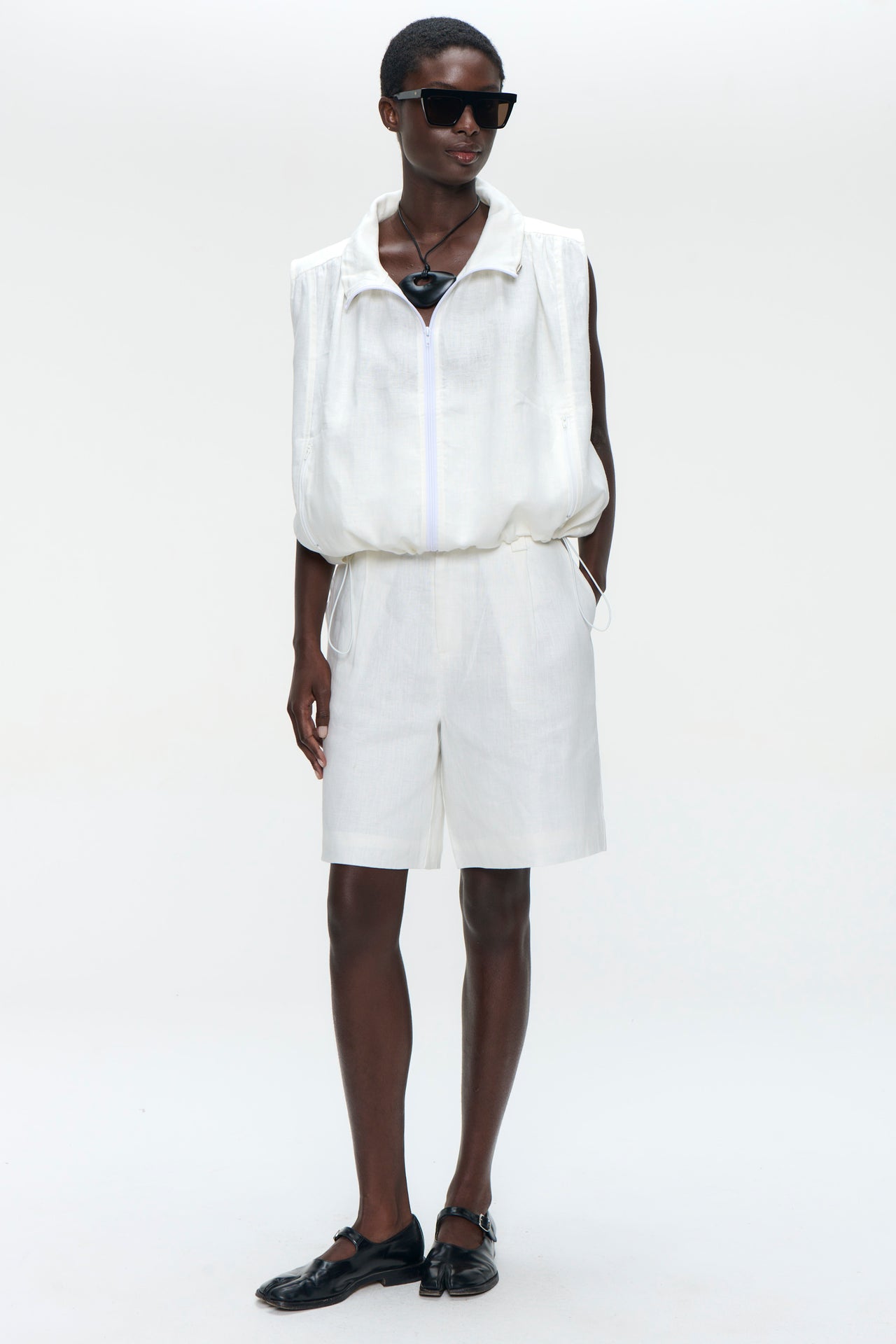 Rin linnen vest | Off White