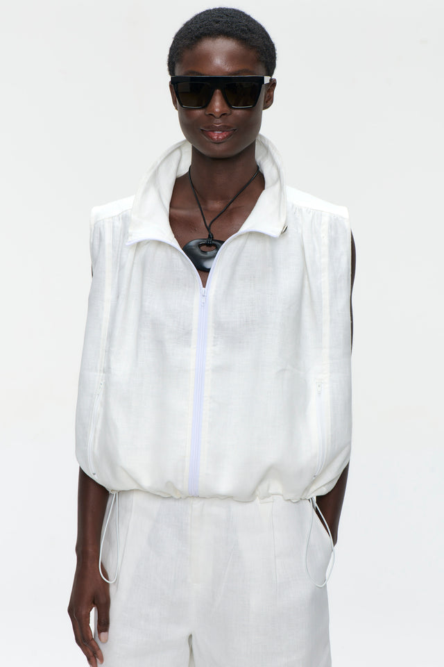 Rin linnen vest | Off White