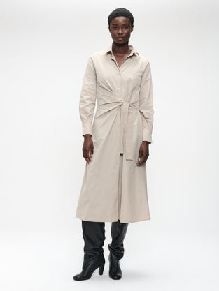 Edyta taffeta dress | Beige