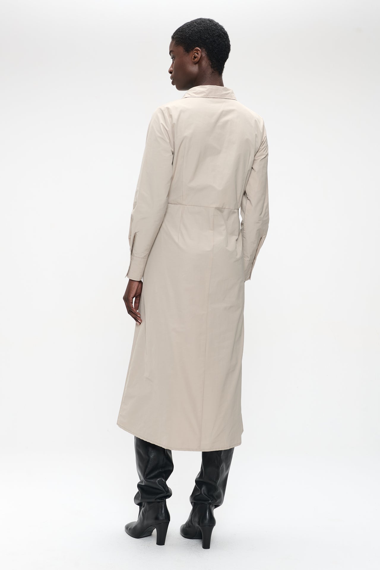 Edyta taffeta dress | Beige