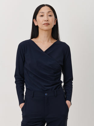 Alise Blouse Technical Jersey | Blue