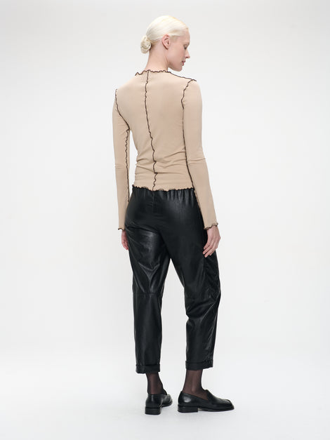 Daphne eco leather pants | Black