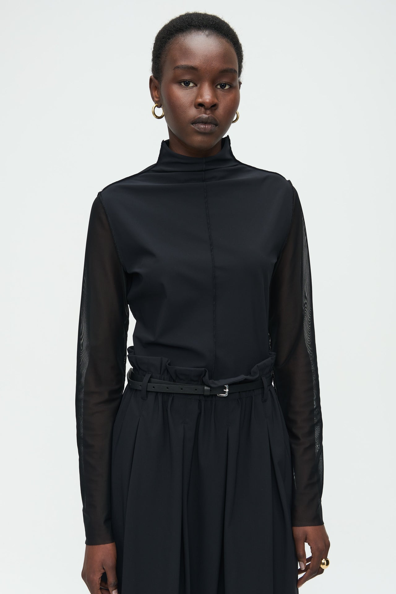 Zara Top Technical Jersey | Black