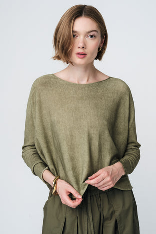 Pullover cotton dyed 3404 | Green