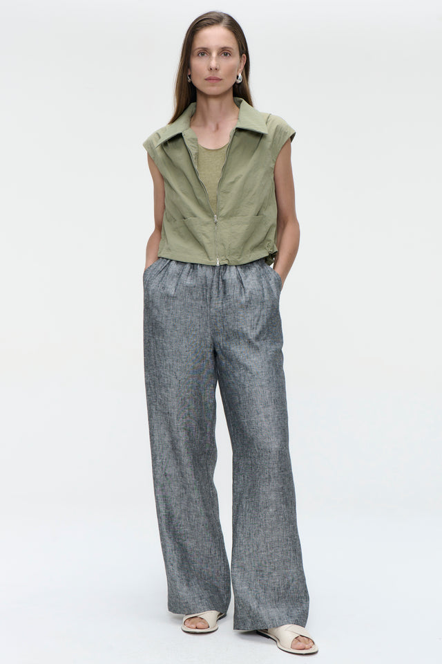 Emiko taffeta jacket | light Army