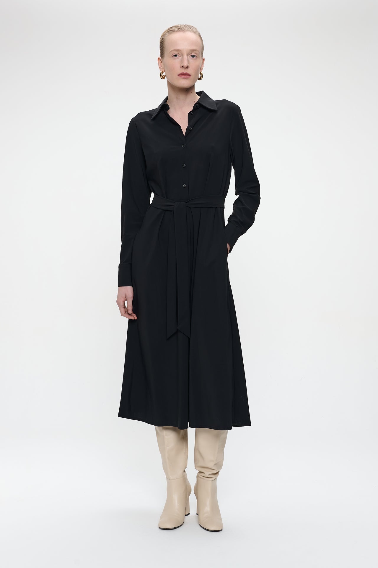 Devita Dress Technical Jersey | Black