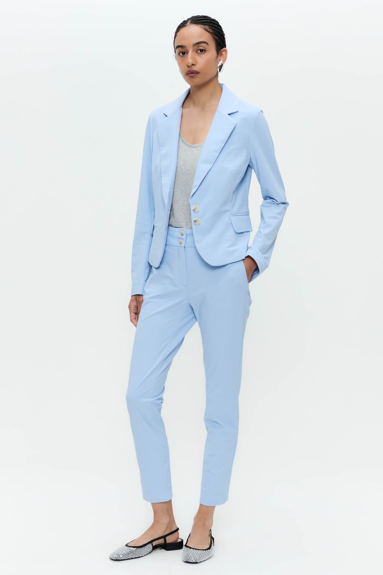 Denver technical jersey pants | Mid Blue