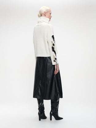 Fancy high neck Pullover H25024 | Off White