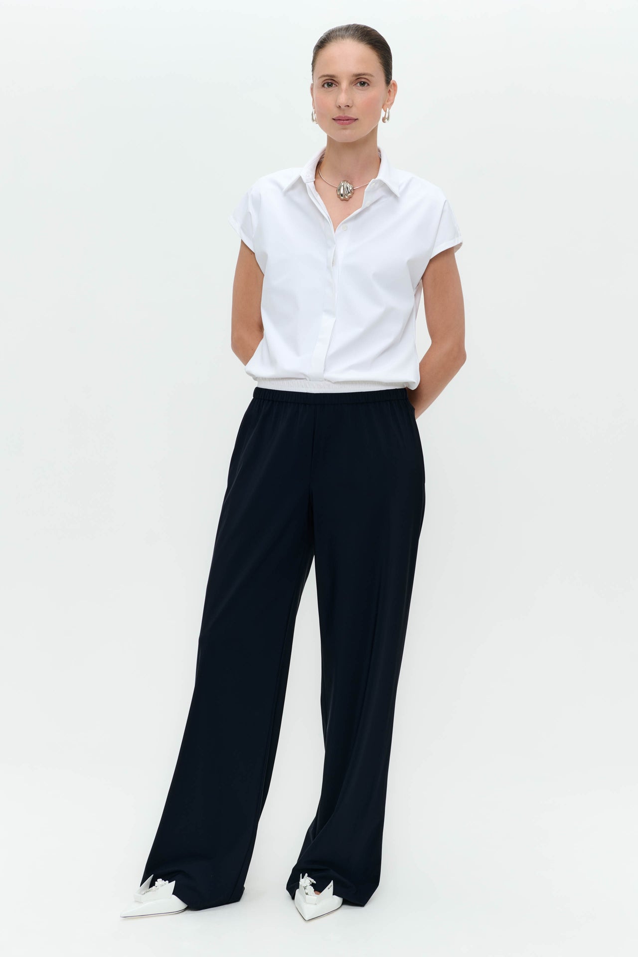 Wilma blouse technical jersey | White