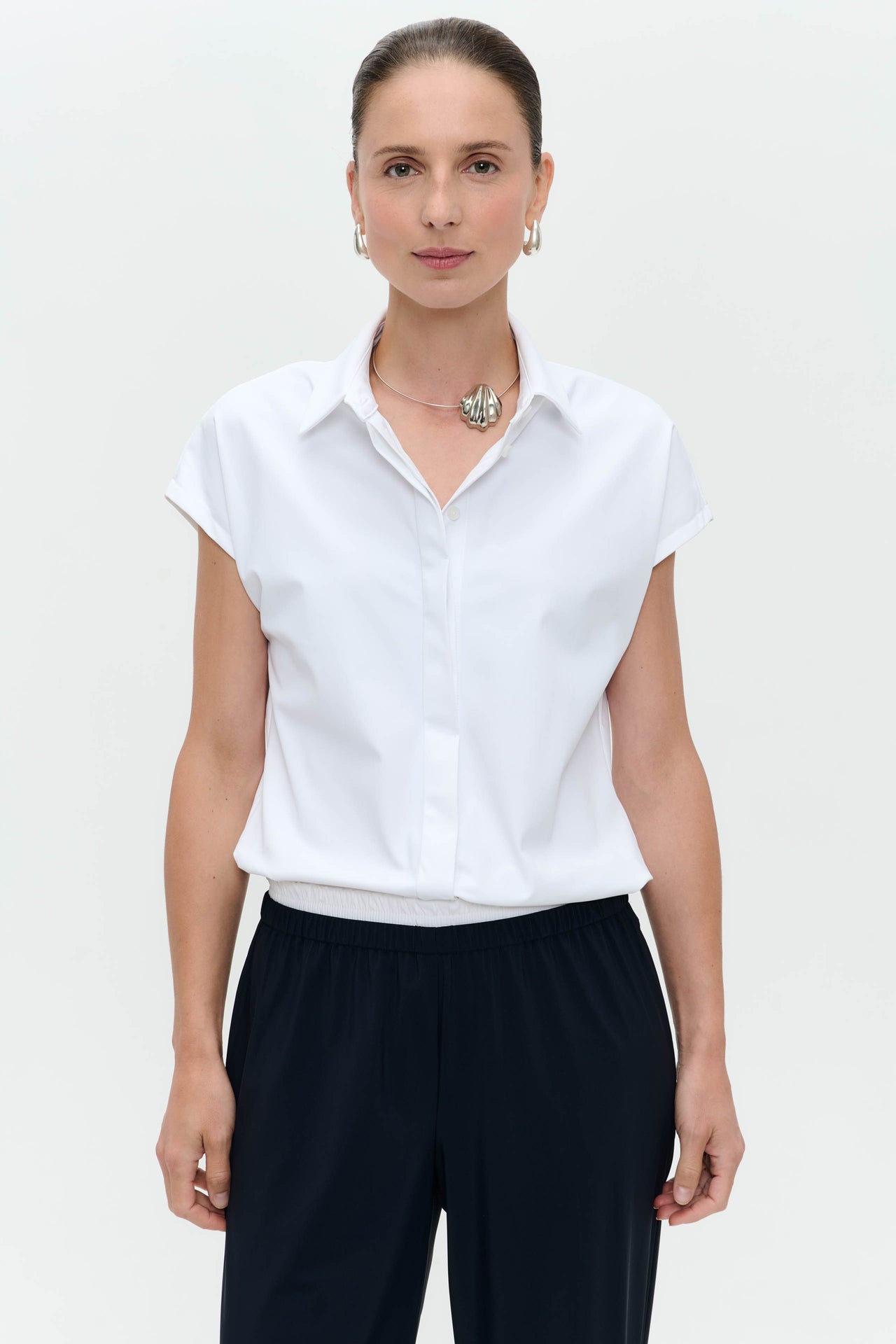 Wilma blouse technical jersey | White