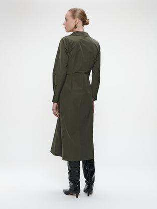 Edyta taffeta dress | Army