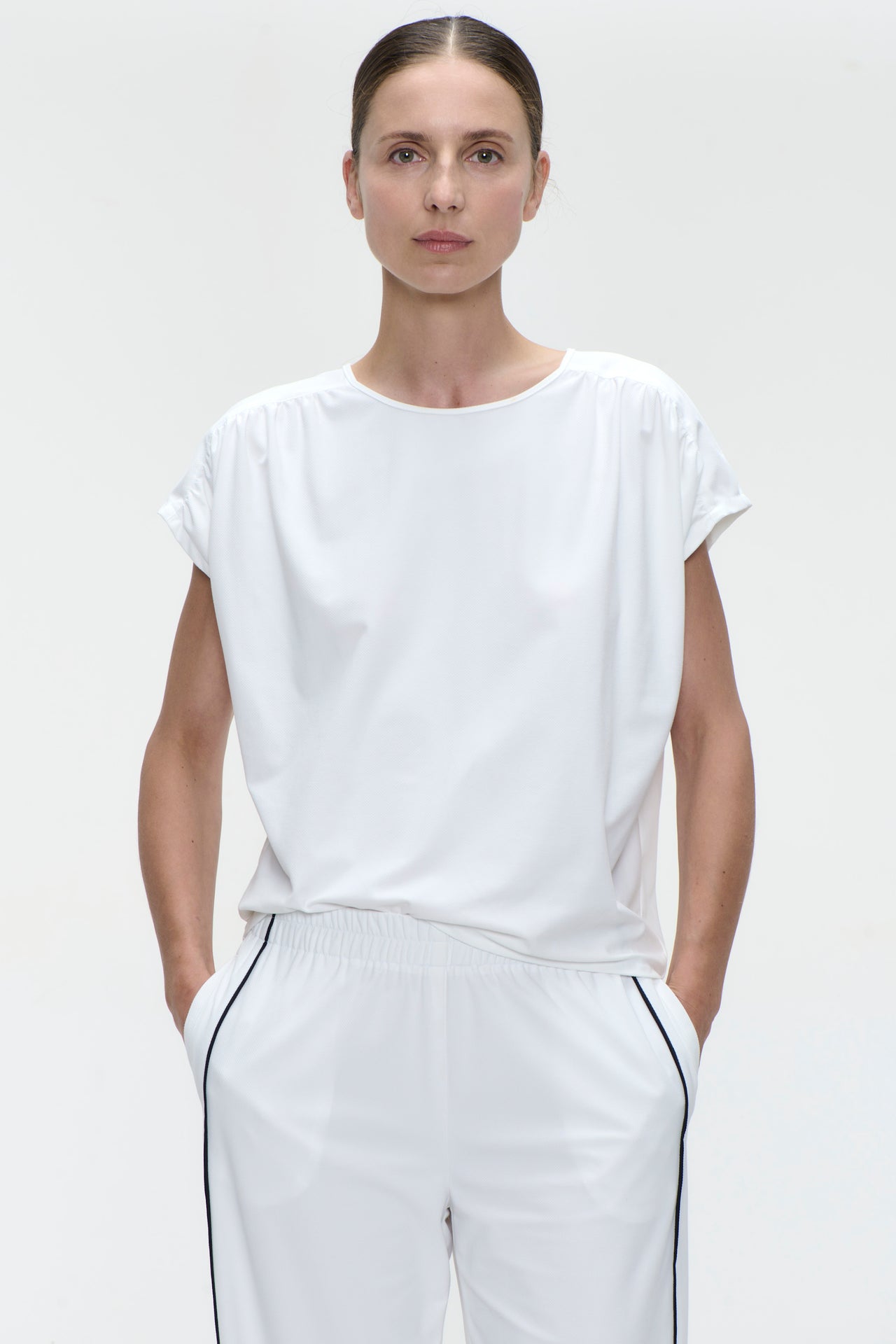 Britta top technical jersey | White