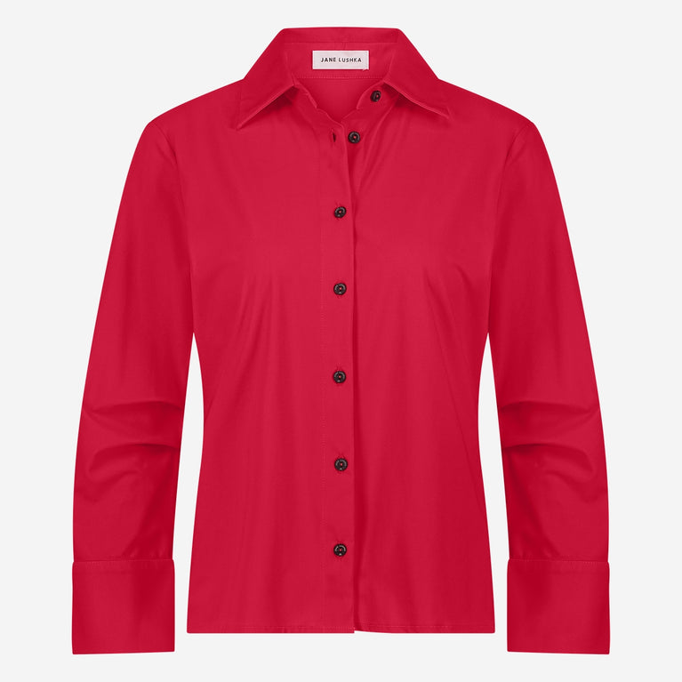 Iva stretch technical jersey blouse | Red
