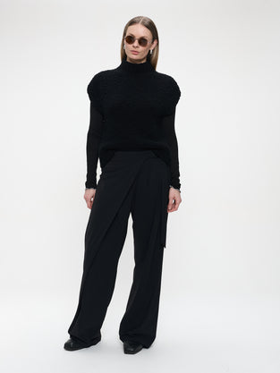 Coarse Boucle vest | Black