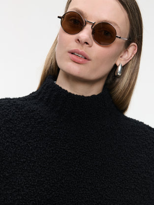 Coarse Boucle vest | Black